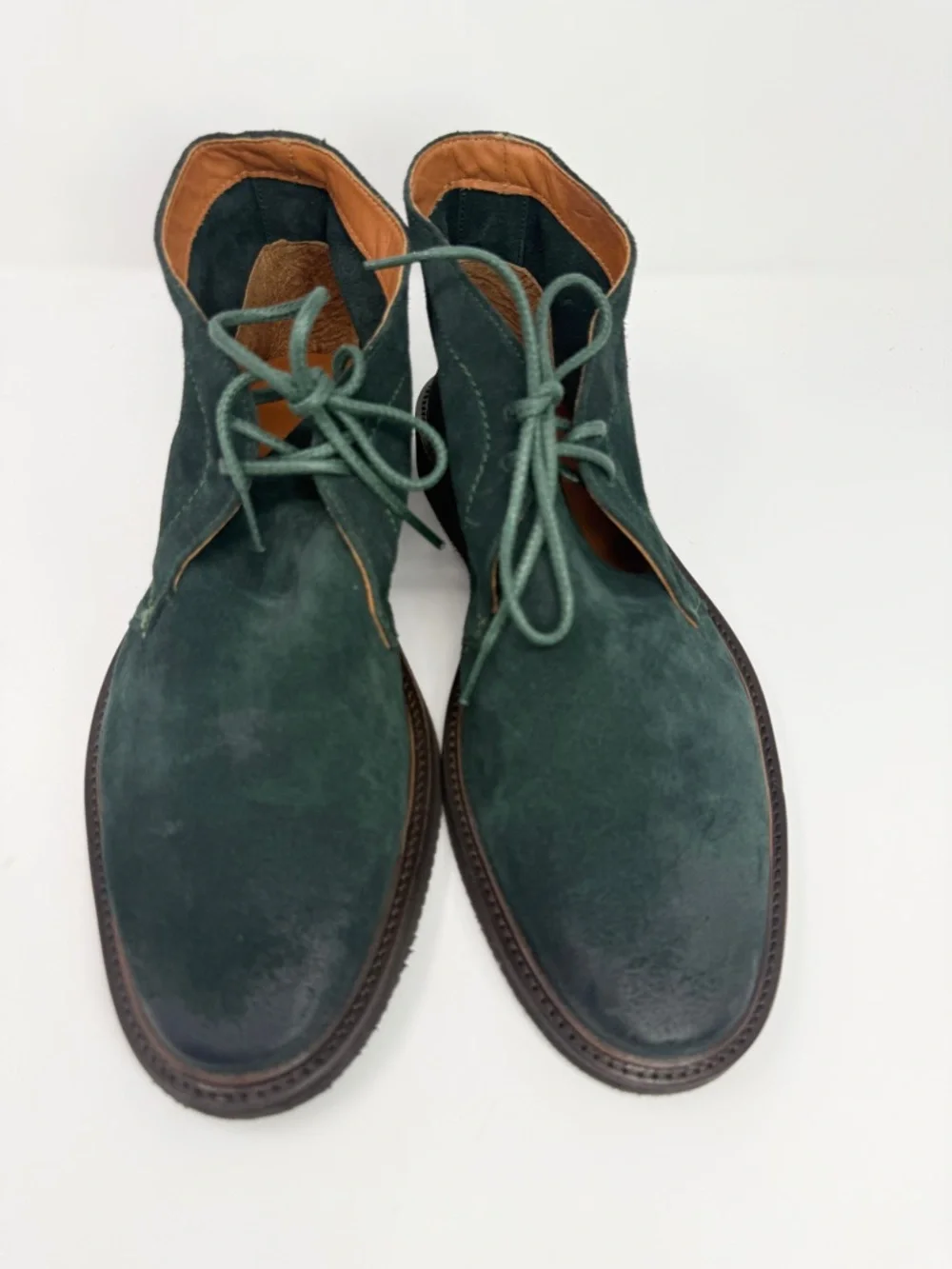 Frye Paul Chukka Lite Lace-Up Ankle Boots Pine Suede Leather Men's Size 11.5D